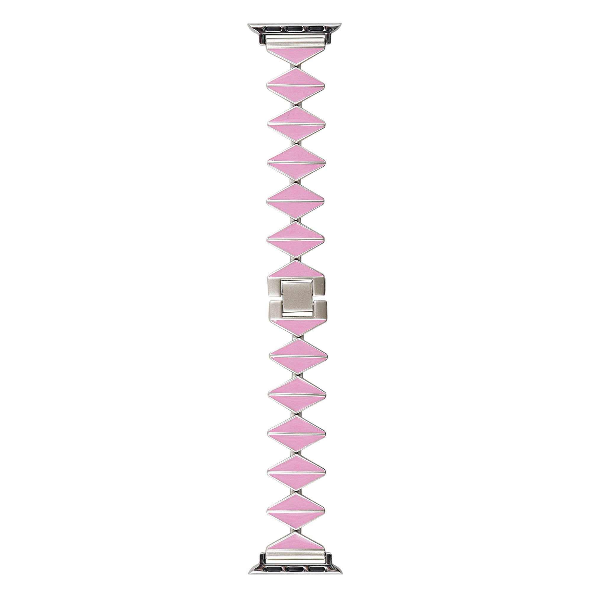 For Apple Watch Series 9 8 7 41mm / 6 5 4 SE (2022) SE (2023) SE 40mm / 3 2 1 38mm Watch Band Zinc Alloy Epoxy Strap - Pink / Starlight Buckle