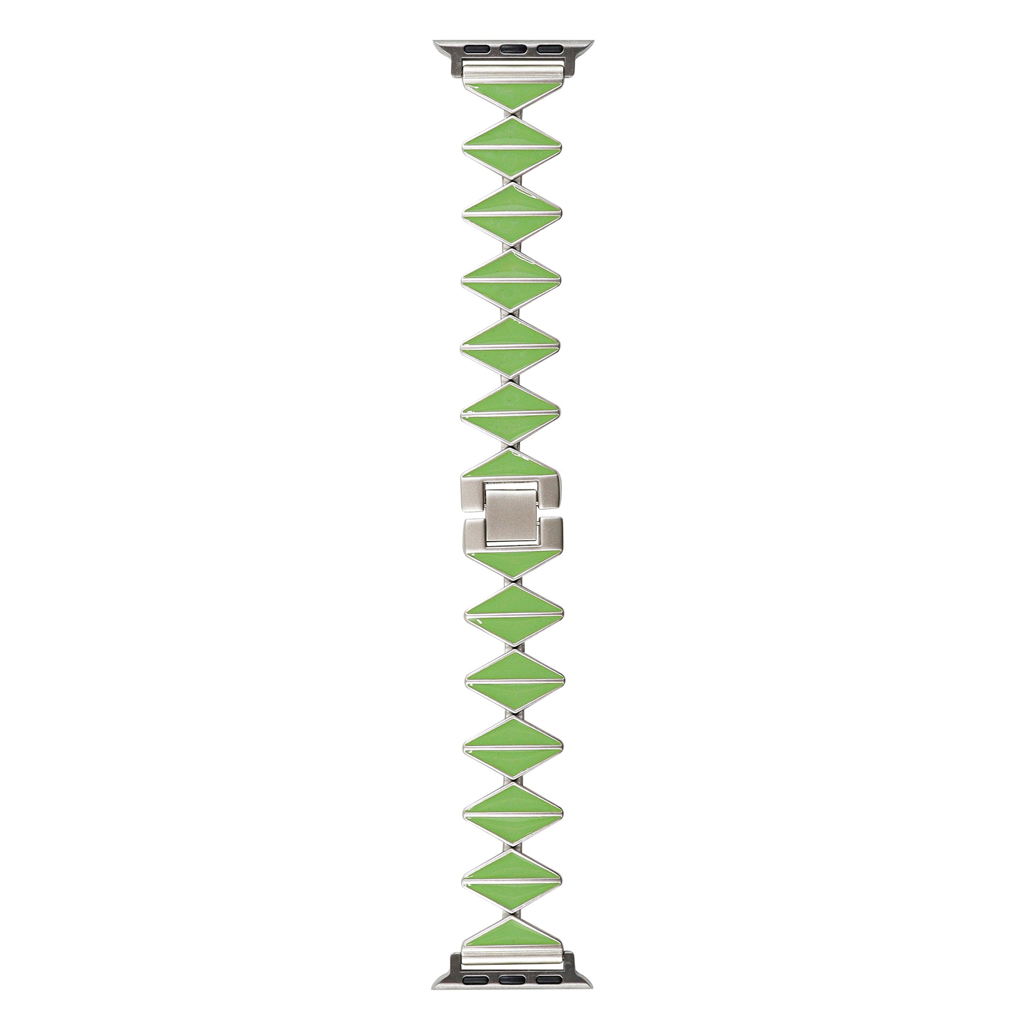 For Apple Watch Series 9 8 7 41mm / 6 5 4 SE (2022) SE (2023) SE 40mm / 3 2 1 38mm Watch Band Zinc Alloy Epoxy Strap - Green / Starlight Buckle