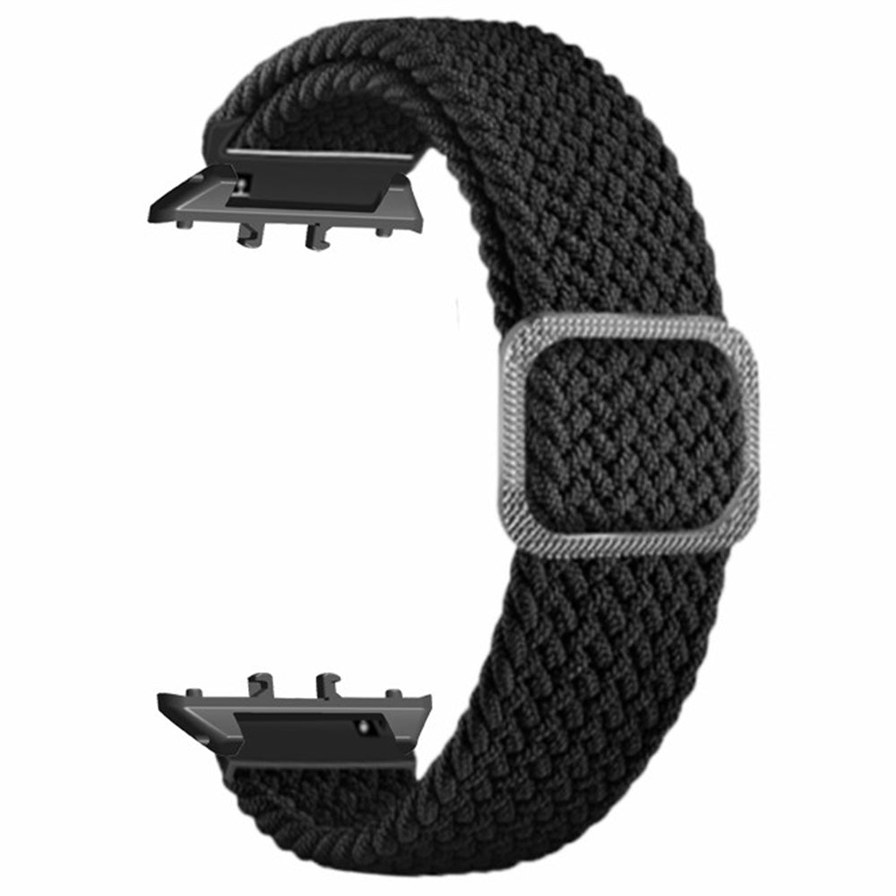 For Samsung Galaxy Fit3 Replacement Band 12mm Nylon Braided Watch Strap - Black