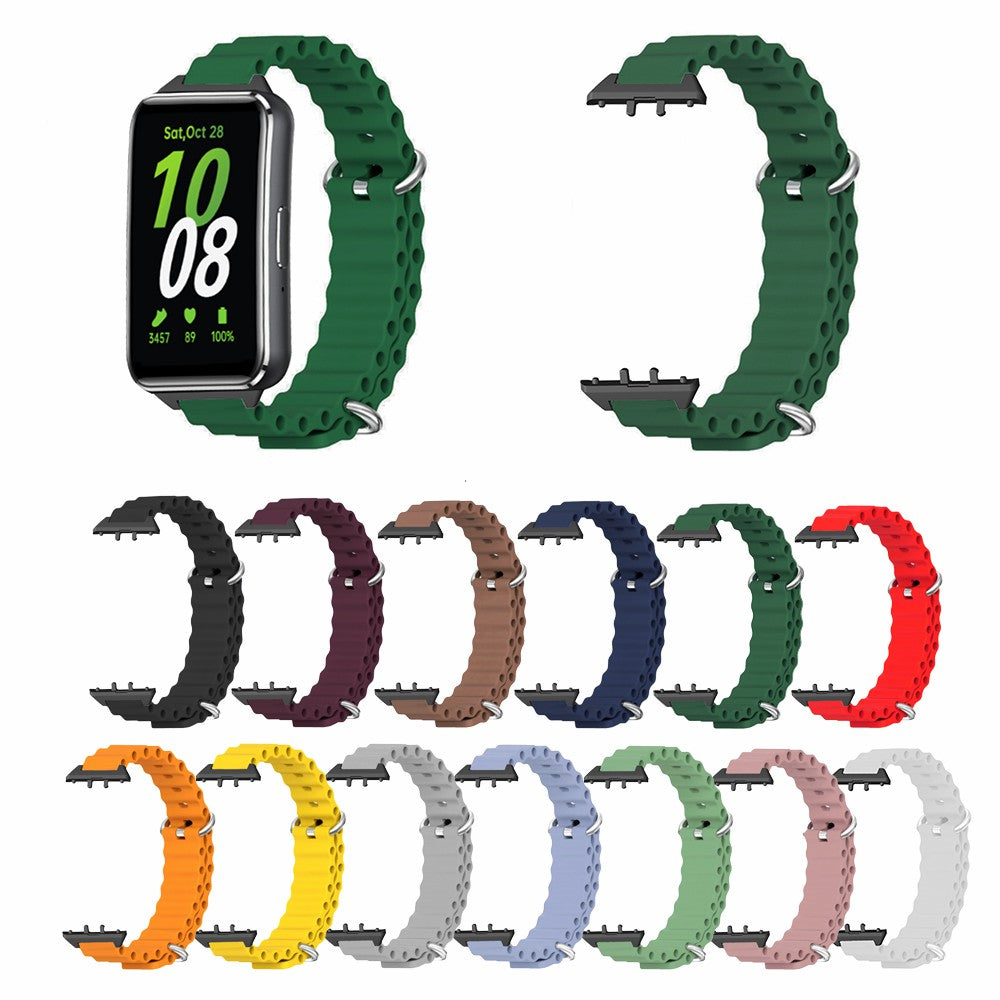 For Samsung Galaxy Fit3 Replacement Strap Drop-resistant Silicone Watch Band - Army Green