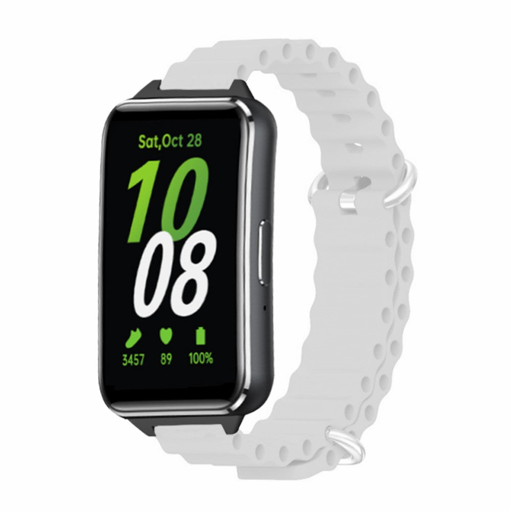 For Samsung Galaxy Fit3 Replacement Strap Drop-resistant Silicone Watch Band - White