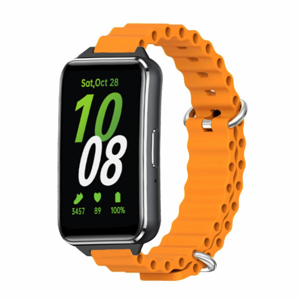 For Samsung Galaxy Fit3 Replacement Strap Drop-resistant Silicone Watch Band - Orange