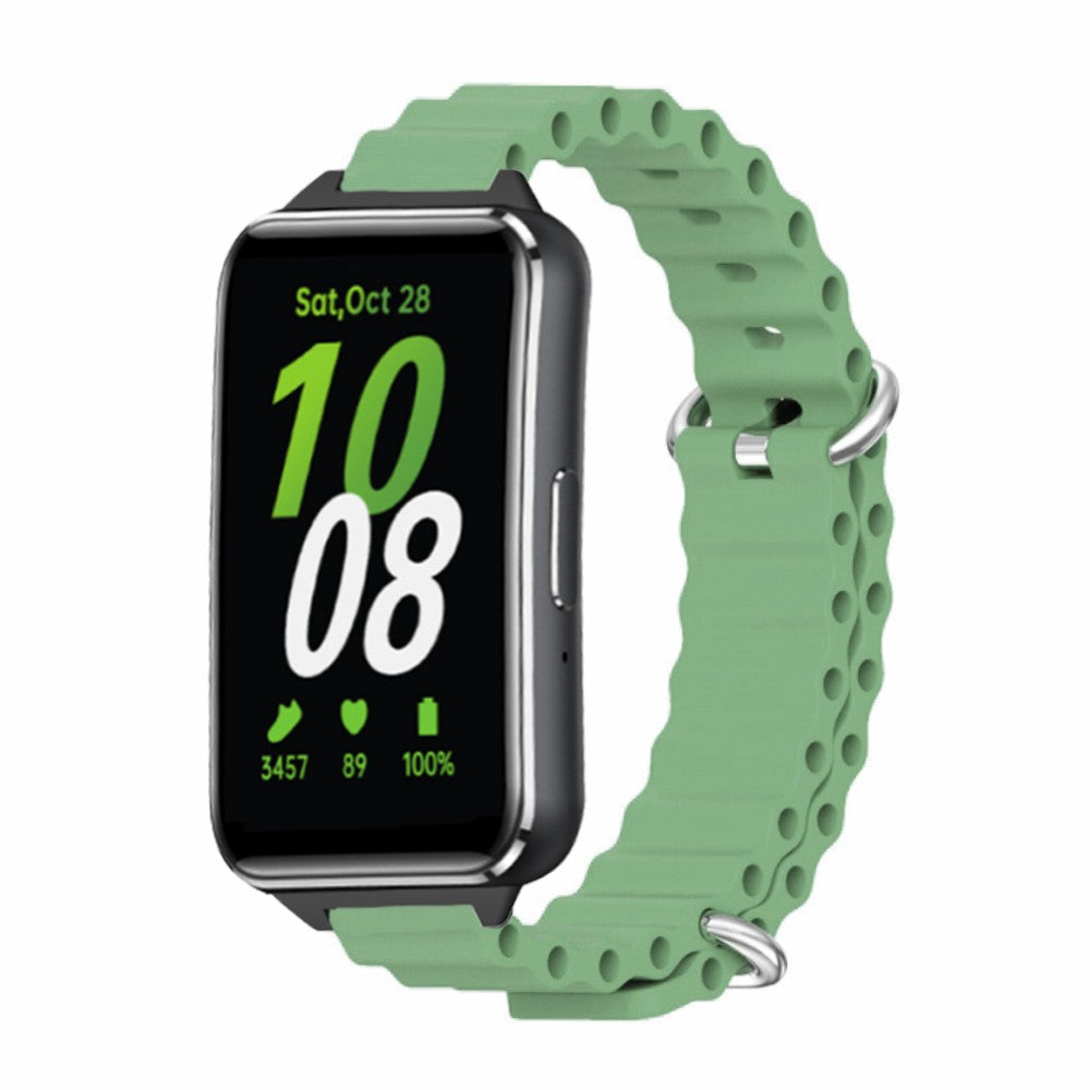 For Samsung Galaxy Fit3 Replacement Strap Drop-resistant Silicone Watch Band - Light Green