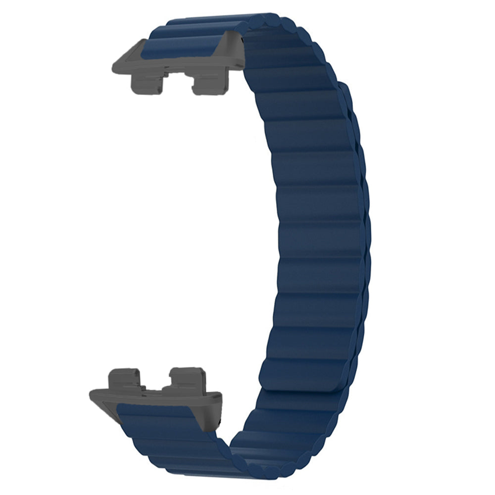 For Huawei Band 9 Magnetic Wrist Band Adjustable Silicone Watch Strap Watch Replacement Accessory - Midnight Blue