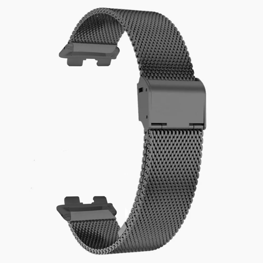 For Huawei Band 9 Watch Bracelet Milanese Mesh Replacement Strap with Metal Connector - Black