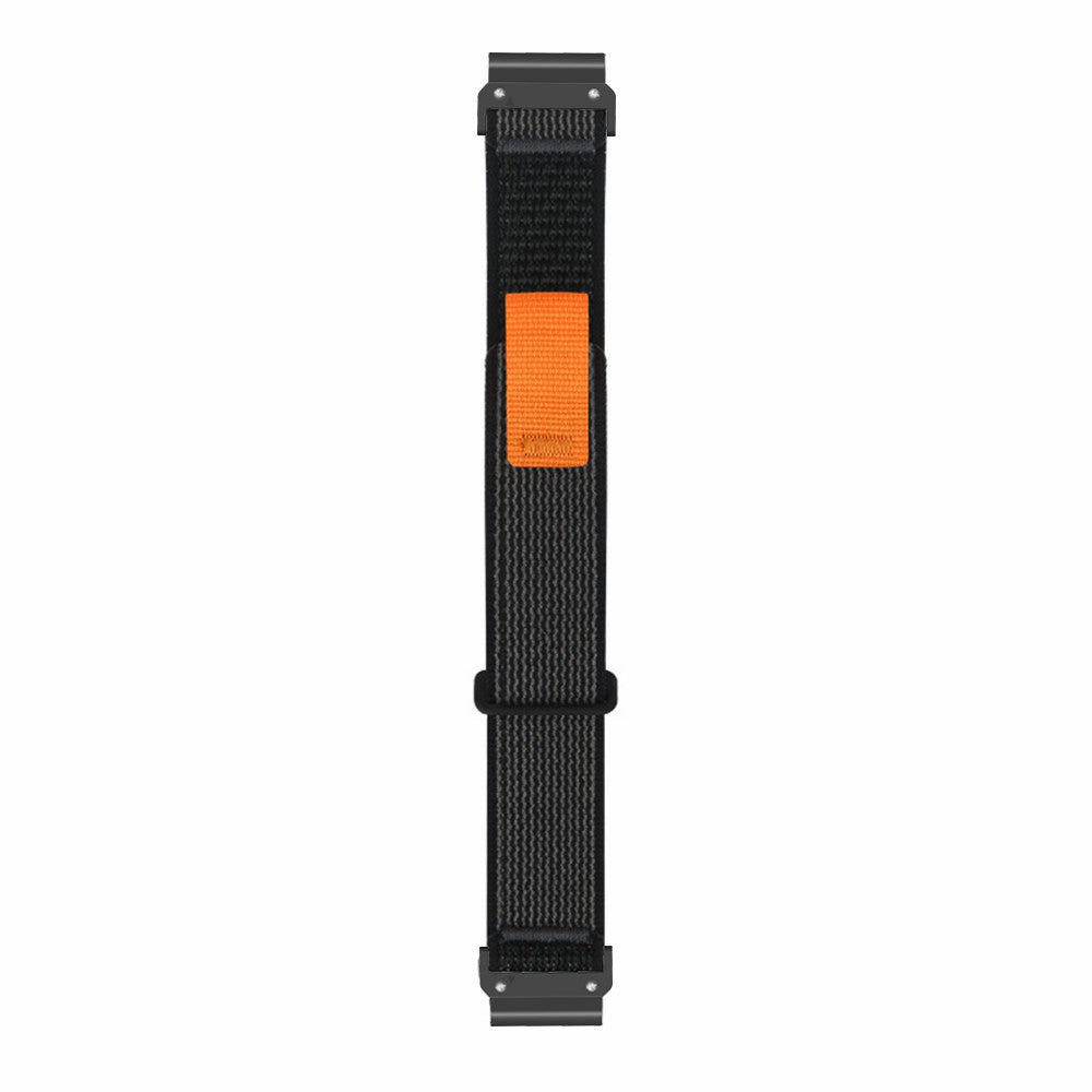 For Coros Vertix 2  /  Garmin Fenix 7X  /  6X  /  5X 26mm Trail Loop Nylon Band Soft Watch Strap - Black  /  Black+Black