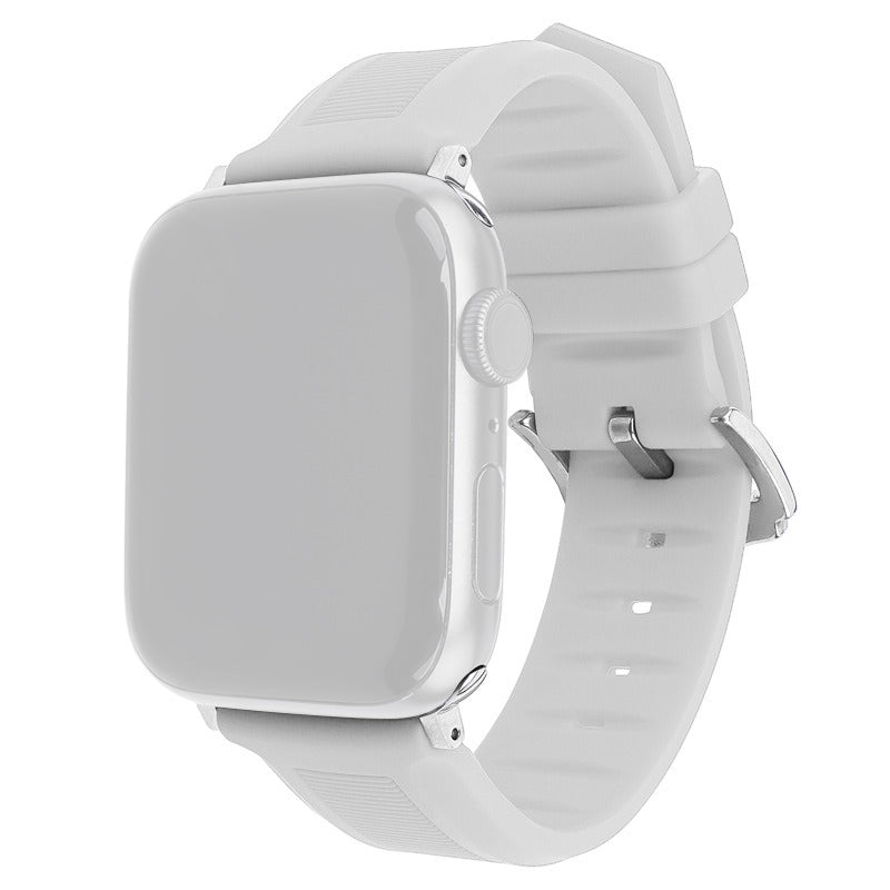 For Apple Watch Ultra 2 Ultra 49mm / Series 9 8 7 45mm / 6 5 4 SE (2022) SE (2023) SE 44mm / 3 2 1 42mm Watch Strap Silicone Band - White