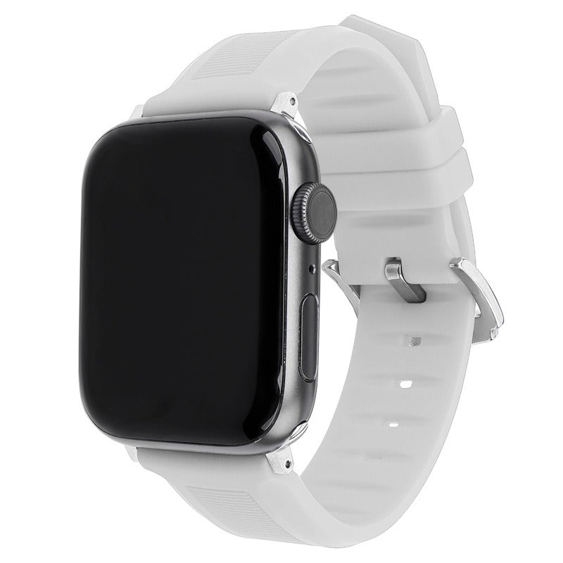 For Apple Watch Ultra 2 Ultra 49mm / Series 9 8 7 45mm / 6 5 4 SE (2022) SE (2023) SE 44mm / 3 2 1 42mm Watch Strap Silicone Band - White