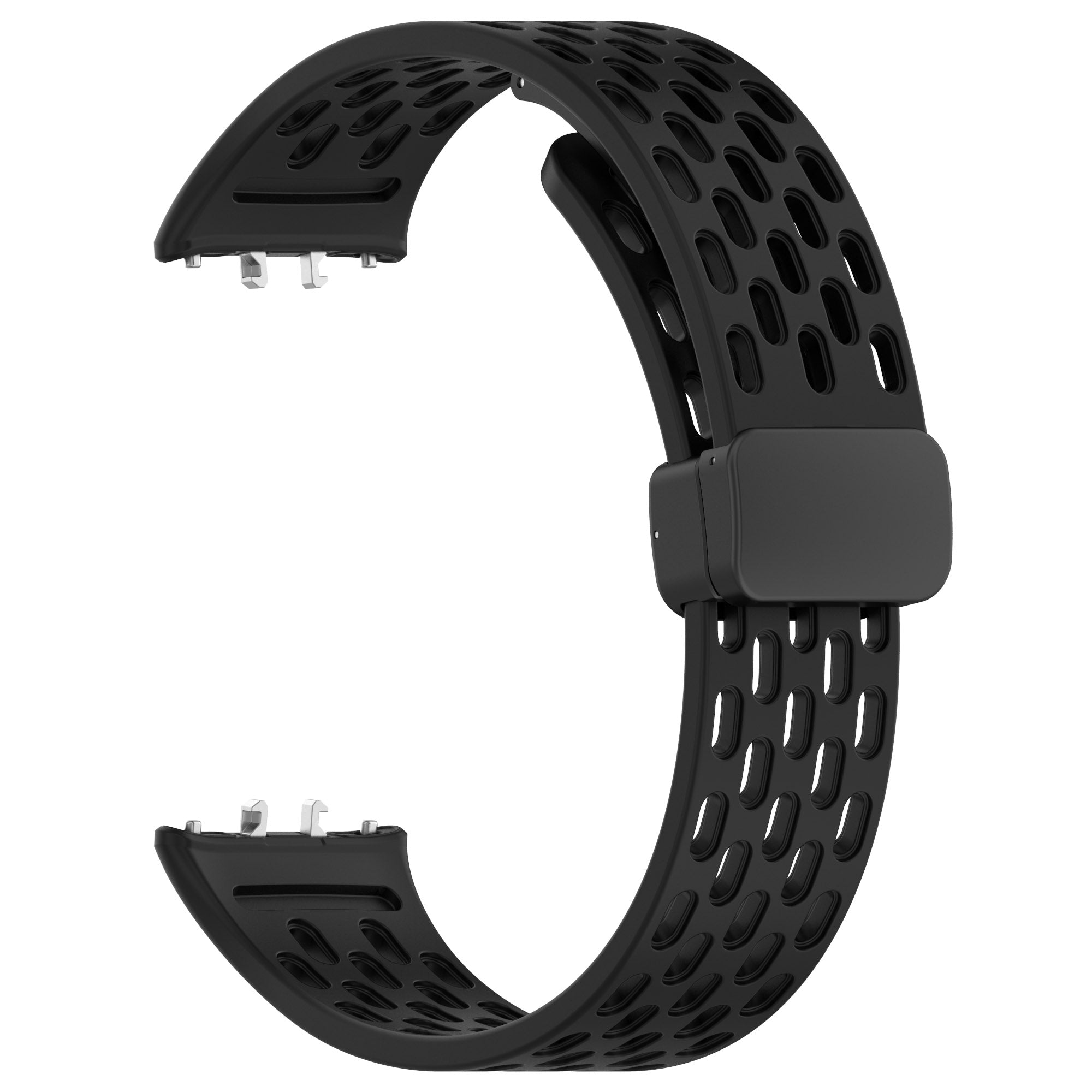 Wrist Band for Samsung Galaxy Fit3 R930 Magnetic Silicone Smartwatch Bracelet Strap - Black