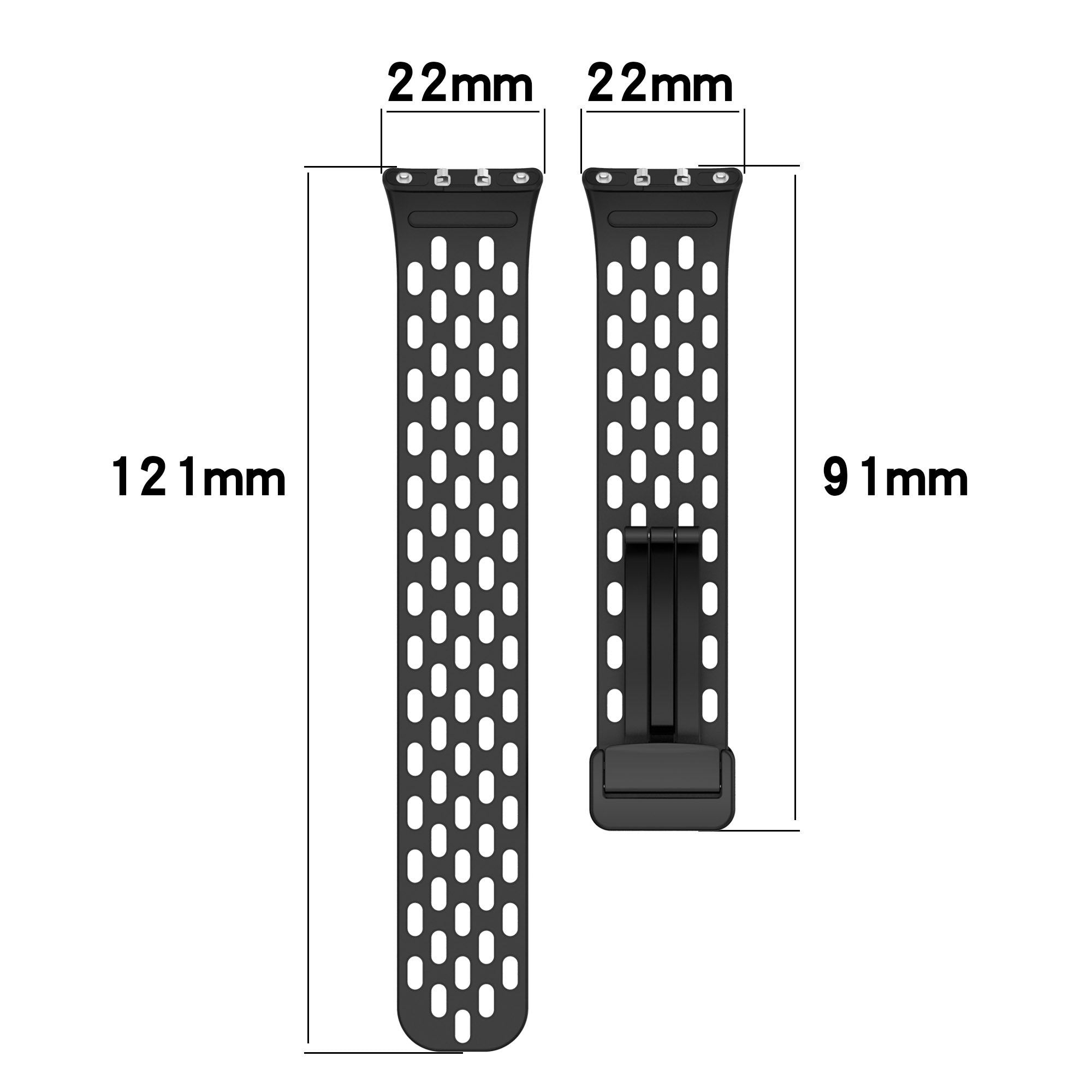 Wrist Band for Samsung Galaxy Fit3 R930 Magnetic Silicone Smartwatch Bracelet Strap - Black