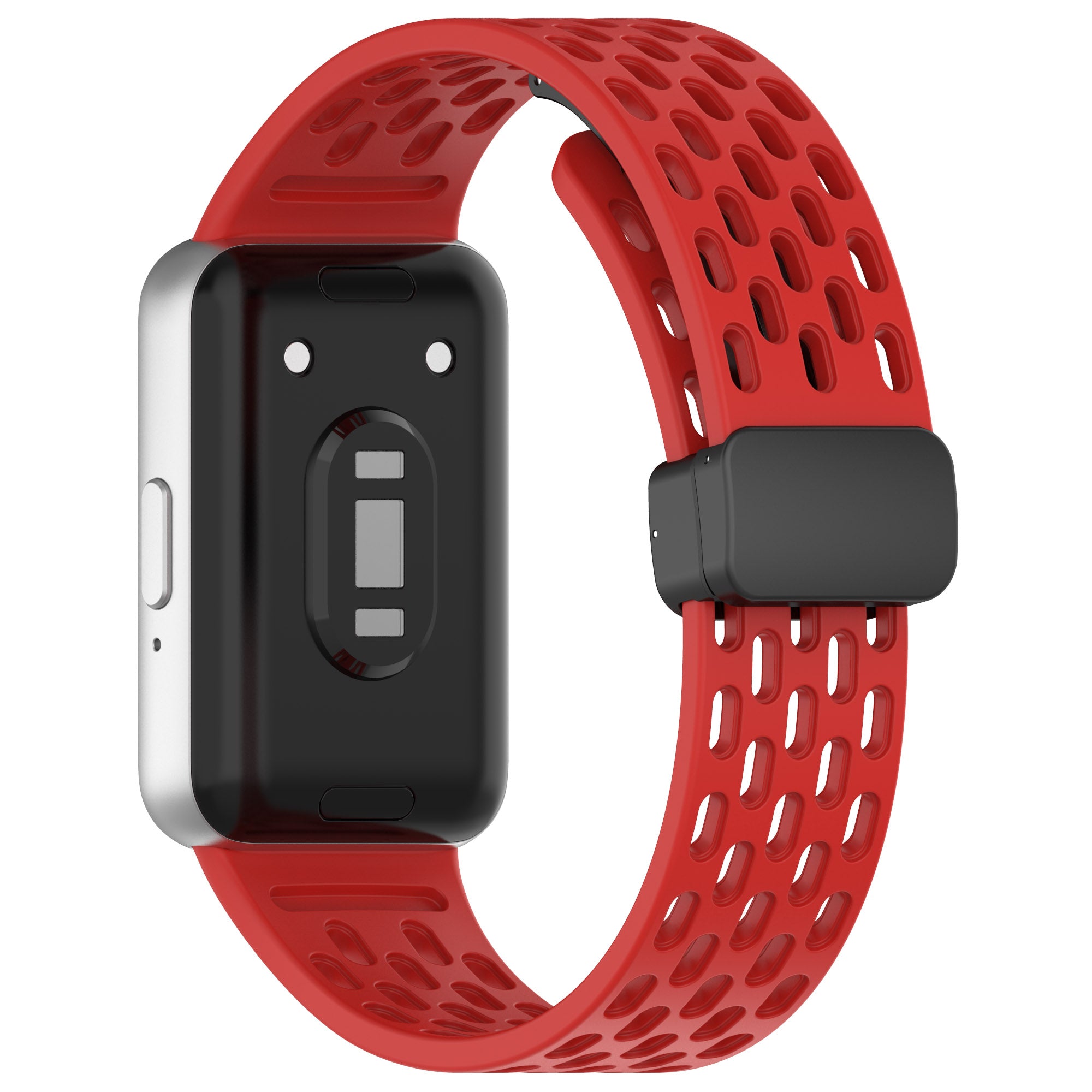Wrist Band for Samsung Galaxy Fit3 R930 Magnetic Silicone Smartwatch Bracelet Strap - Red