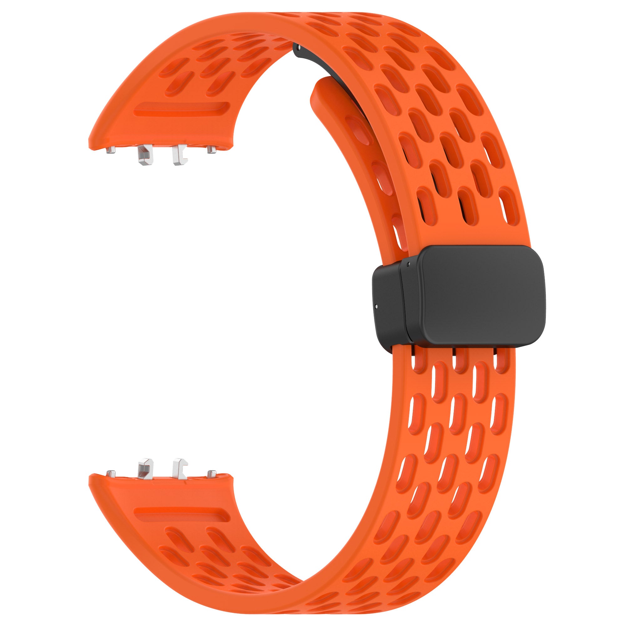 Wrist Band for Samsung Galaxy Fit3 R930 Magnetic Silicone Smartwatch Bracelet Strap - Orange