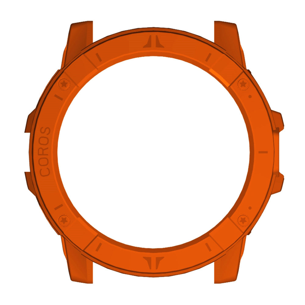 For Coros Vertix 2 Anti-Scratch Watch Case PC Protective Frame Cover - Orange