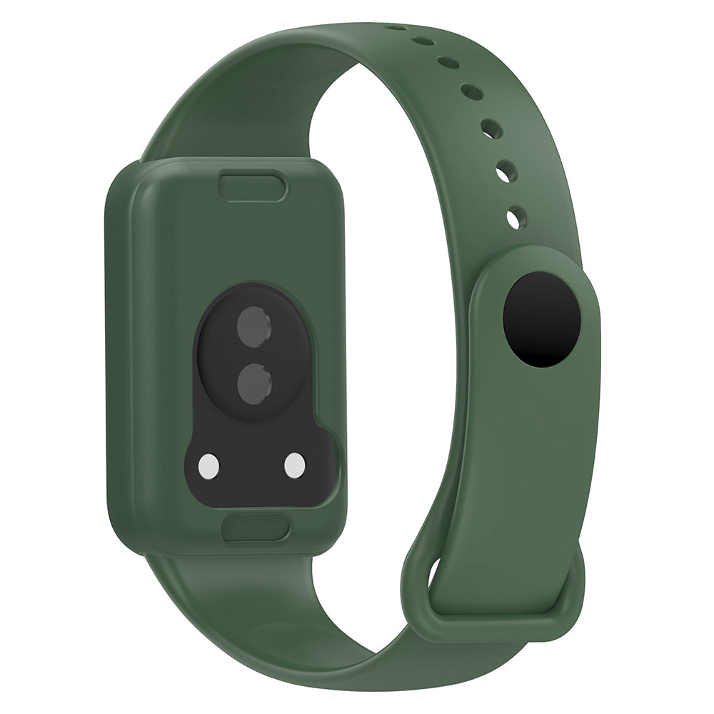 For Honor Band 9 Silicone Watch Case Protective Bumper Frame - Dark Green