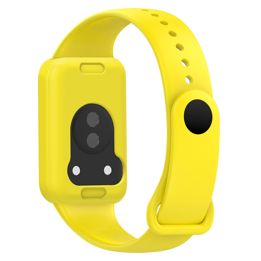 For Honor Band 9 Silicone Watch Case Protective Bumper Frame - Yellow