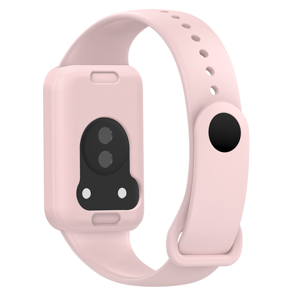 For Honor Band 9 Silicone Watch Case Protective Bumper Frame - Light Pink