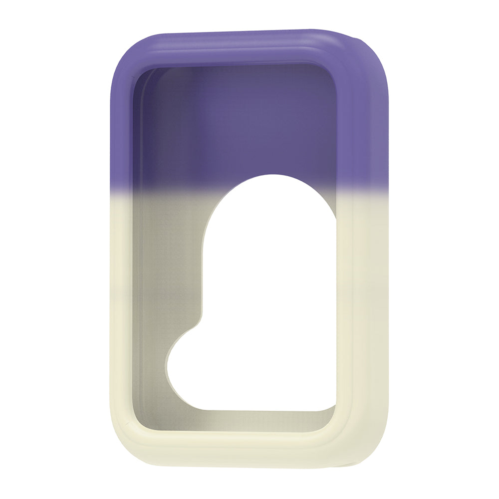 For Honor Band 9 Silicone Watch Case Protective Bumper Frame - White+Purple