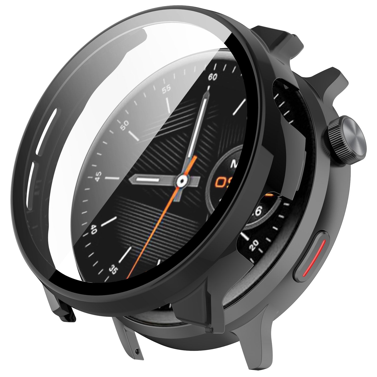 Hard PC Case for Mibro Watch Lite2 Watch Cover with Tempered Glass Screen Film - Black