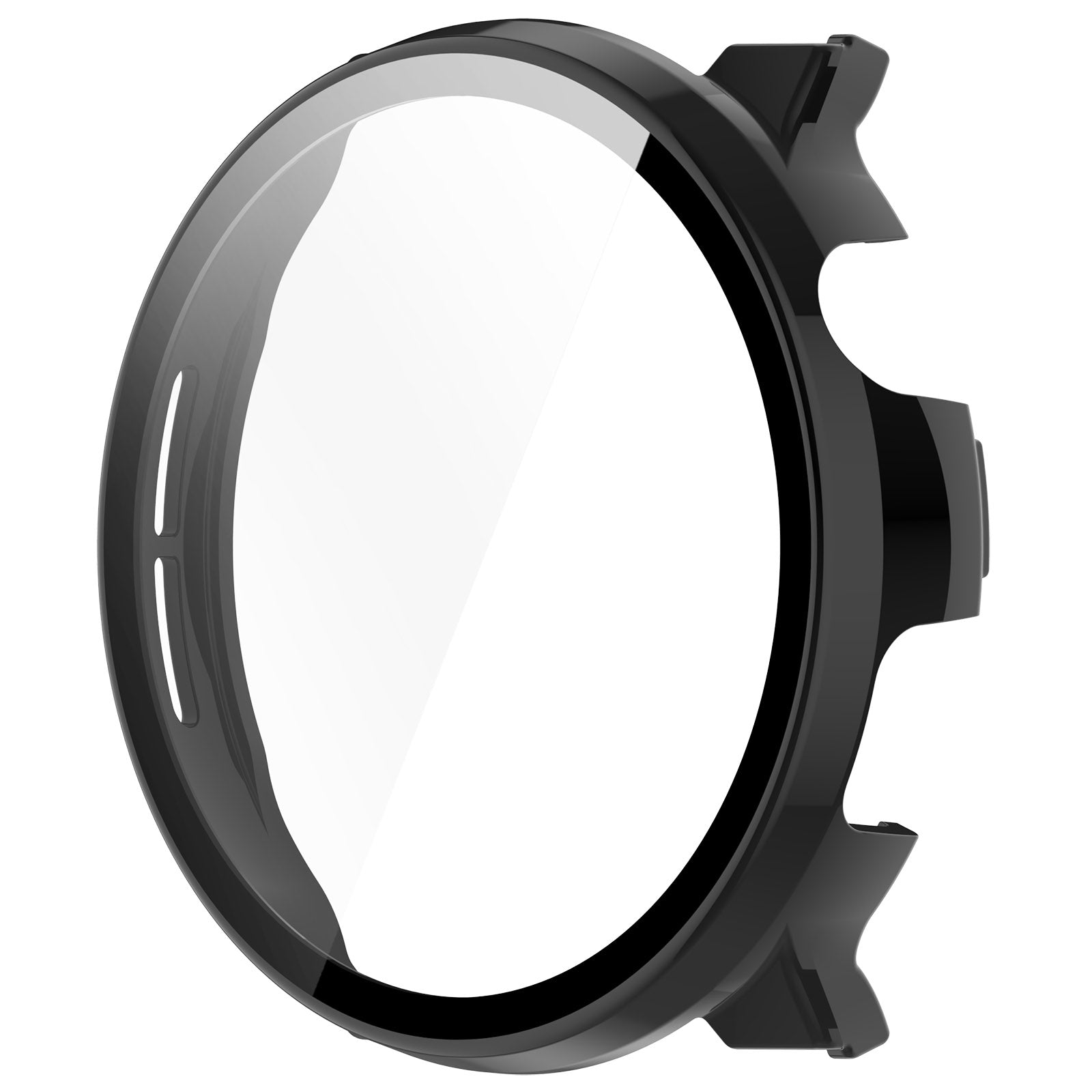 Hard PC Case for Mibro Watch Lite2 Watch Cover with Tempered Glass Screen Film - Black