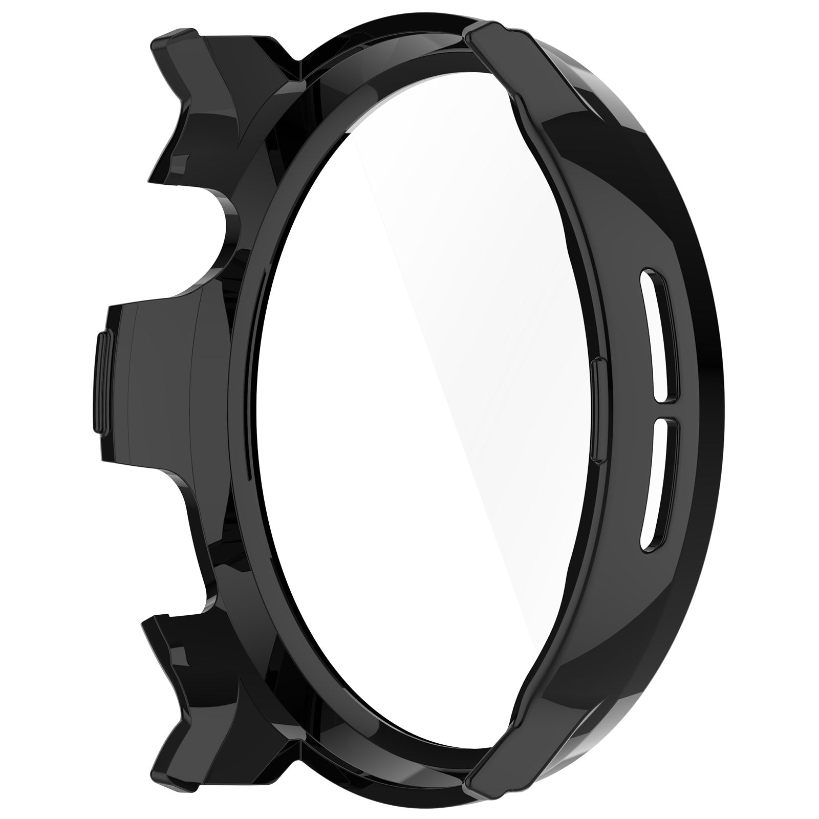 Hard PC Case for Mibro Watch Lite2 Watch Cover with Tempered Glass Screen Film - Black