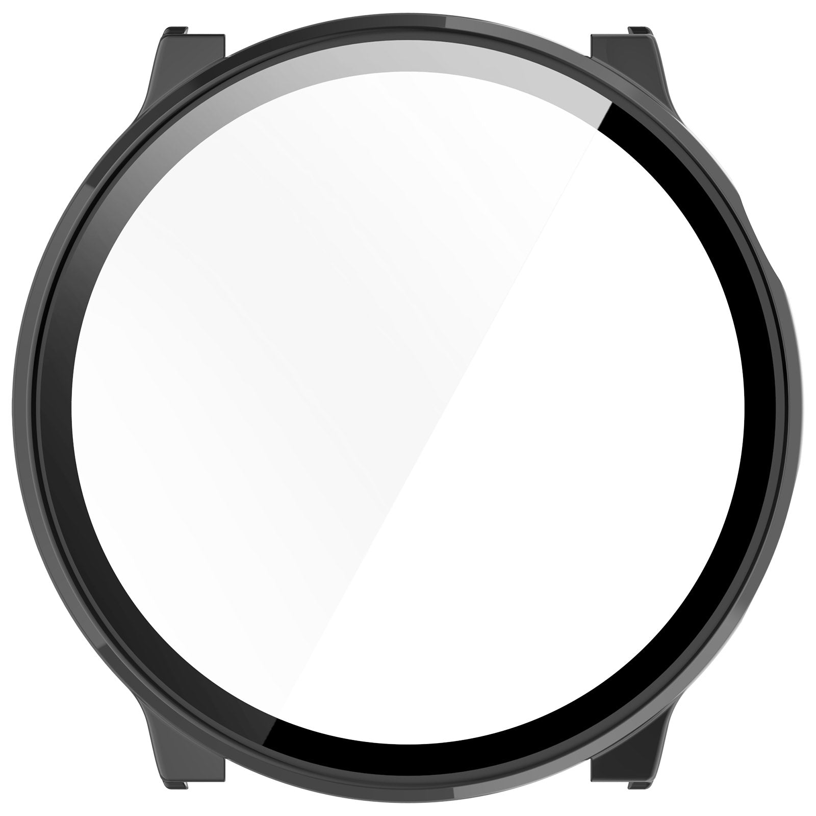 Hard PC Case for Mibro Watch Lite2 Watch Cover with Tempered Glass Screen Film - Black