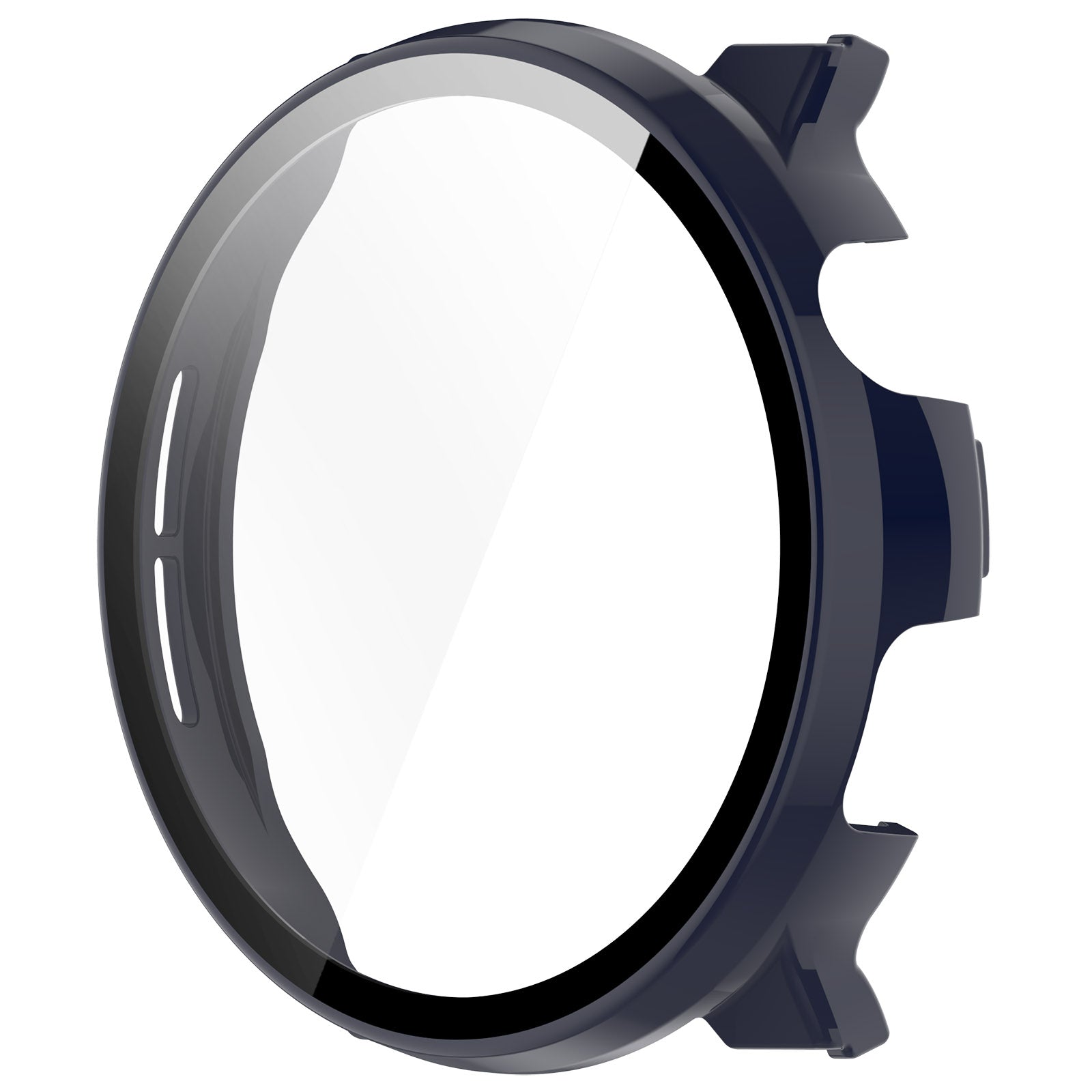 Hard PC Case for Mibro Watch Lite2 Watch Cover with Tempered Glass Screen Film - Dark Blue