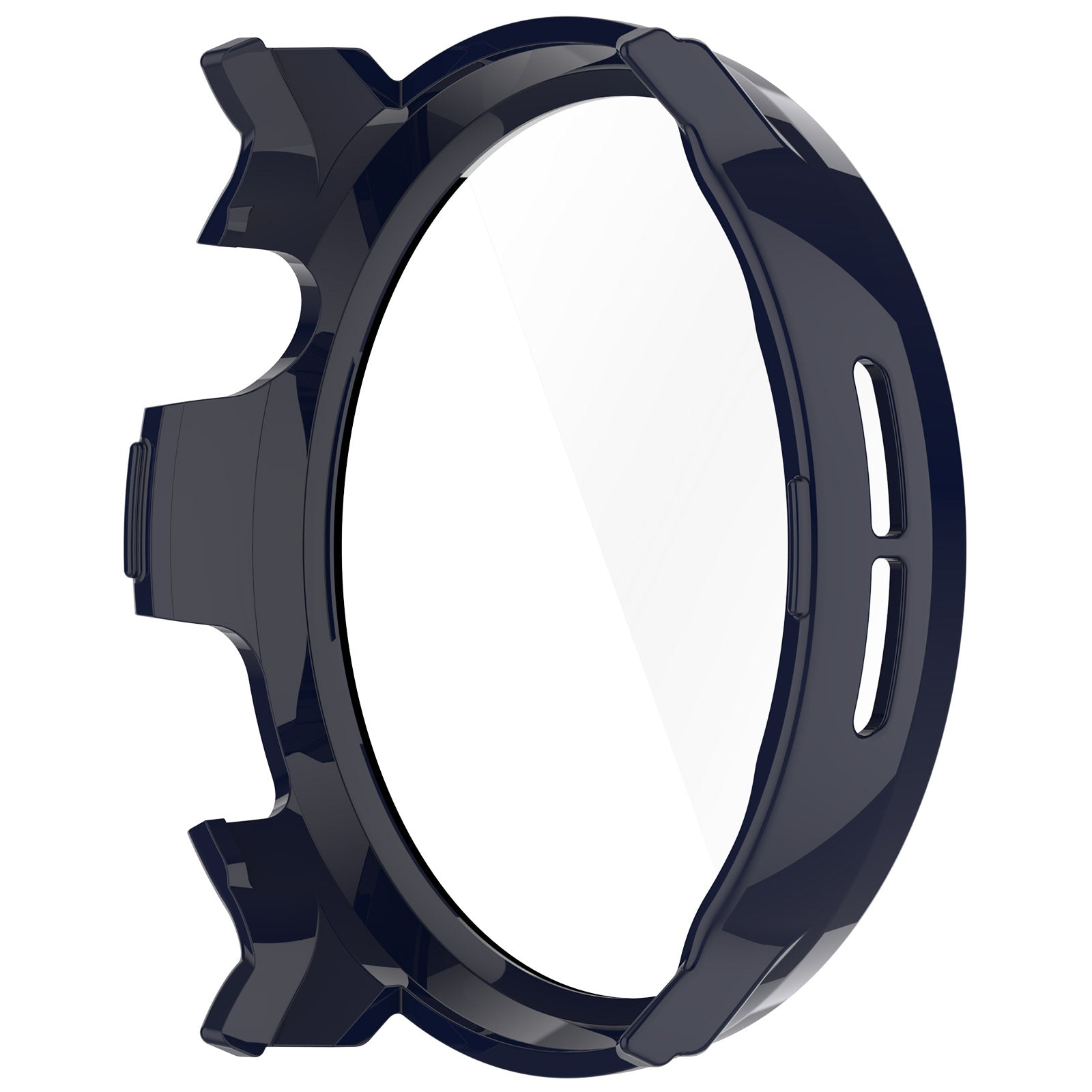 Hard PC Case for Mibro Watch Lite2 Watch Cover with Tempered Glass Screen Film - Dark Blue