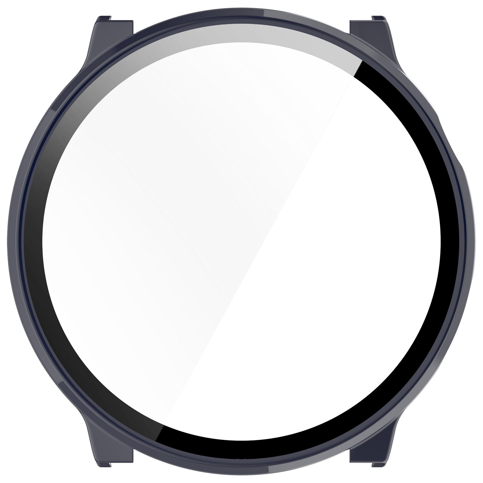 Hard PC Case for Mibro Watch Lite2 Watch Cover with Tempered Glass Screen Film - Dark Blue