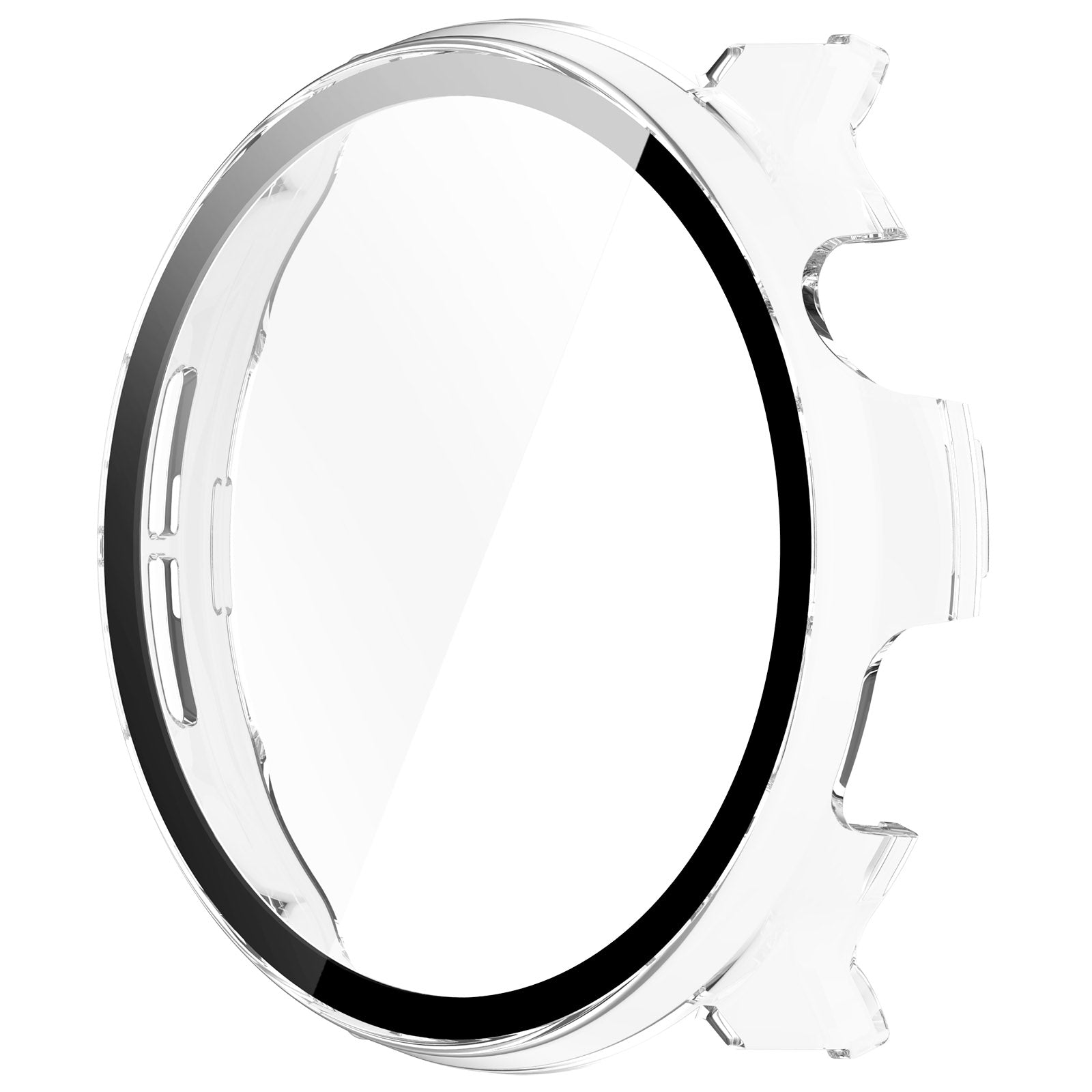 Hard PC Case for Mibro Watch Lite2 Watch Cover with Tempered Glass Screen Film - Transparent White