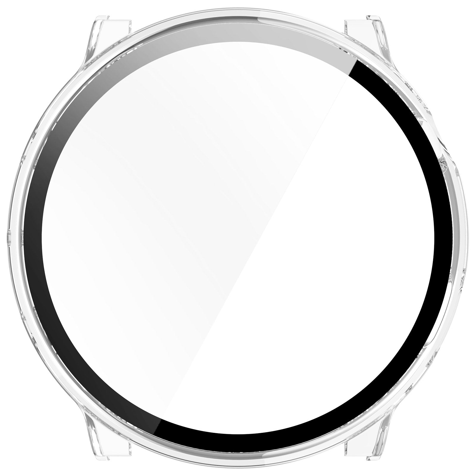 Hard PC Case for Mibro Watch Lite2 Watch Cover with Tempered Glass Screen Film - Transparent White