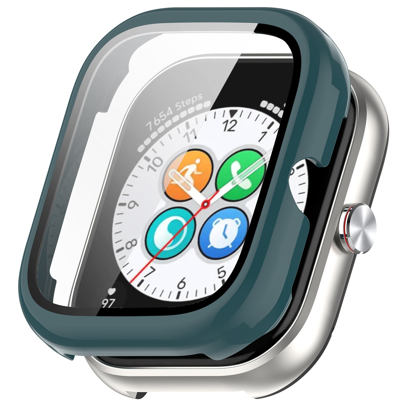 For Honor Choice Haylou Watch Protective Case PC Cover with Tempered Glass Screen Film - Green