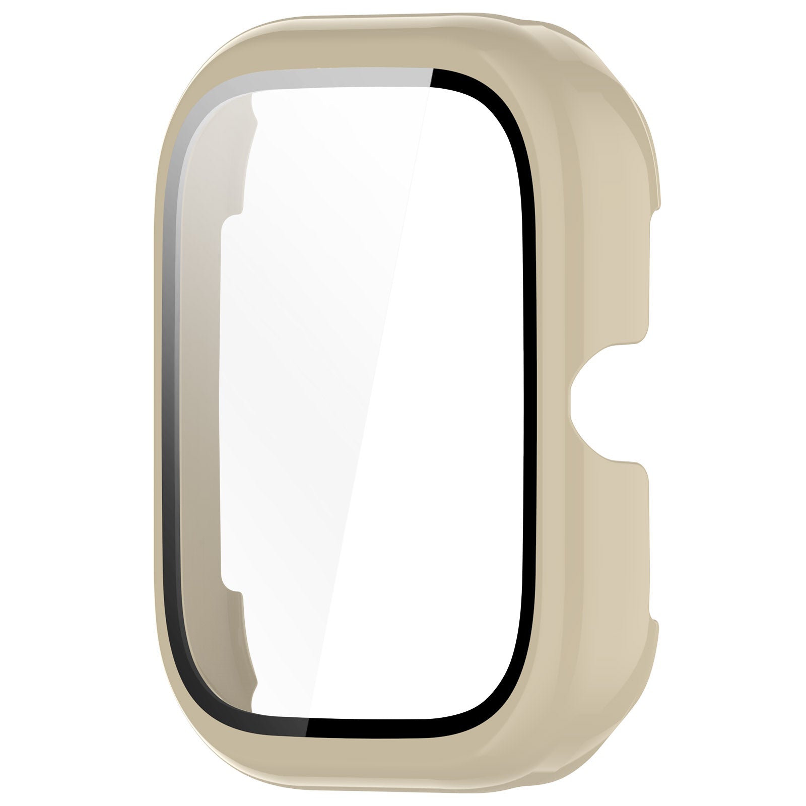 For Honor Choice Haylou Watch Protective Case PC Cover with Tempered Glass Screen Film - Beige