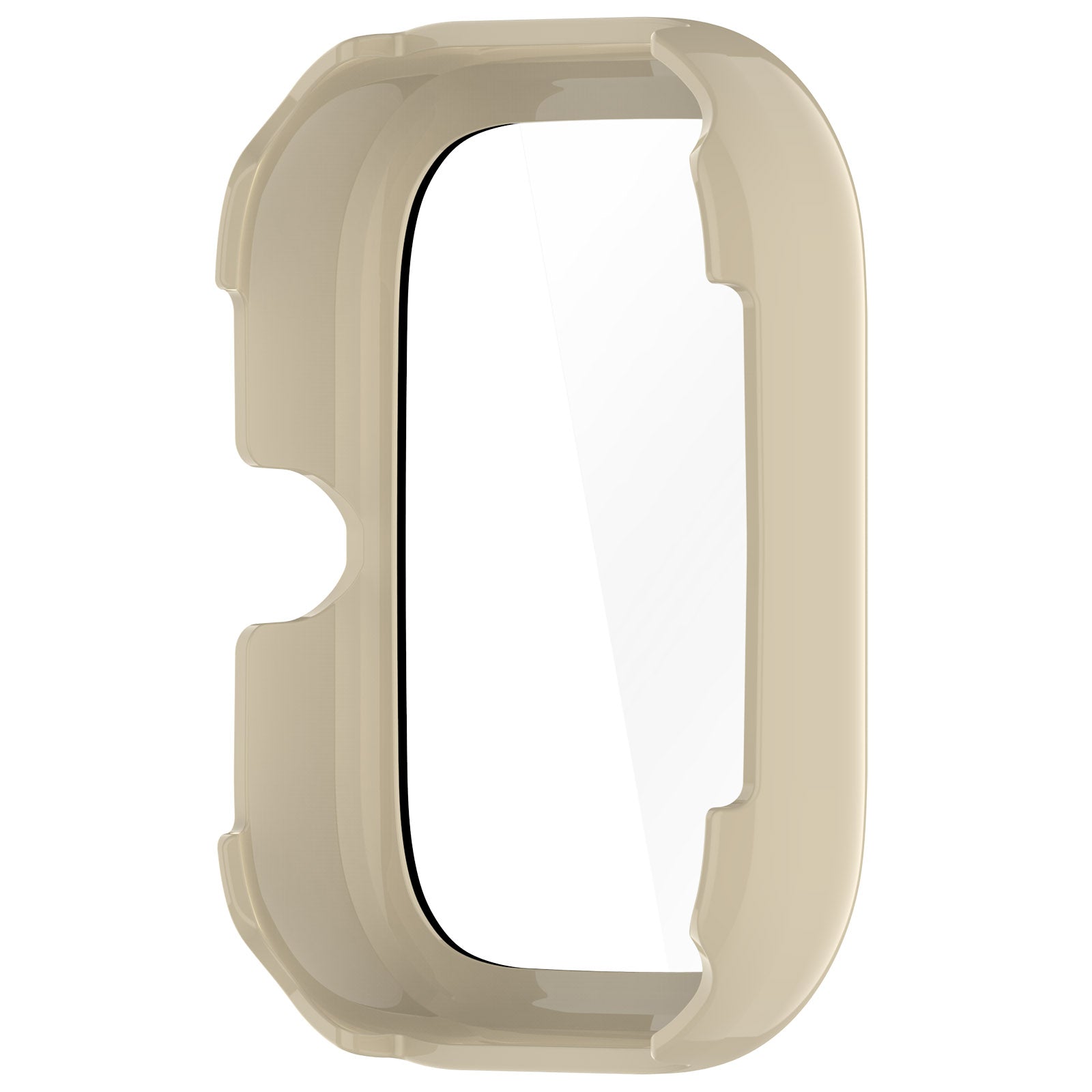 For Honor Choice Haylou Watch Protective Case PC Cover with Tempered Glass Screen Film - Beige