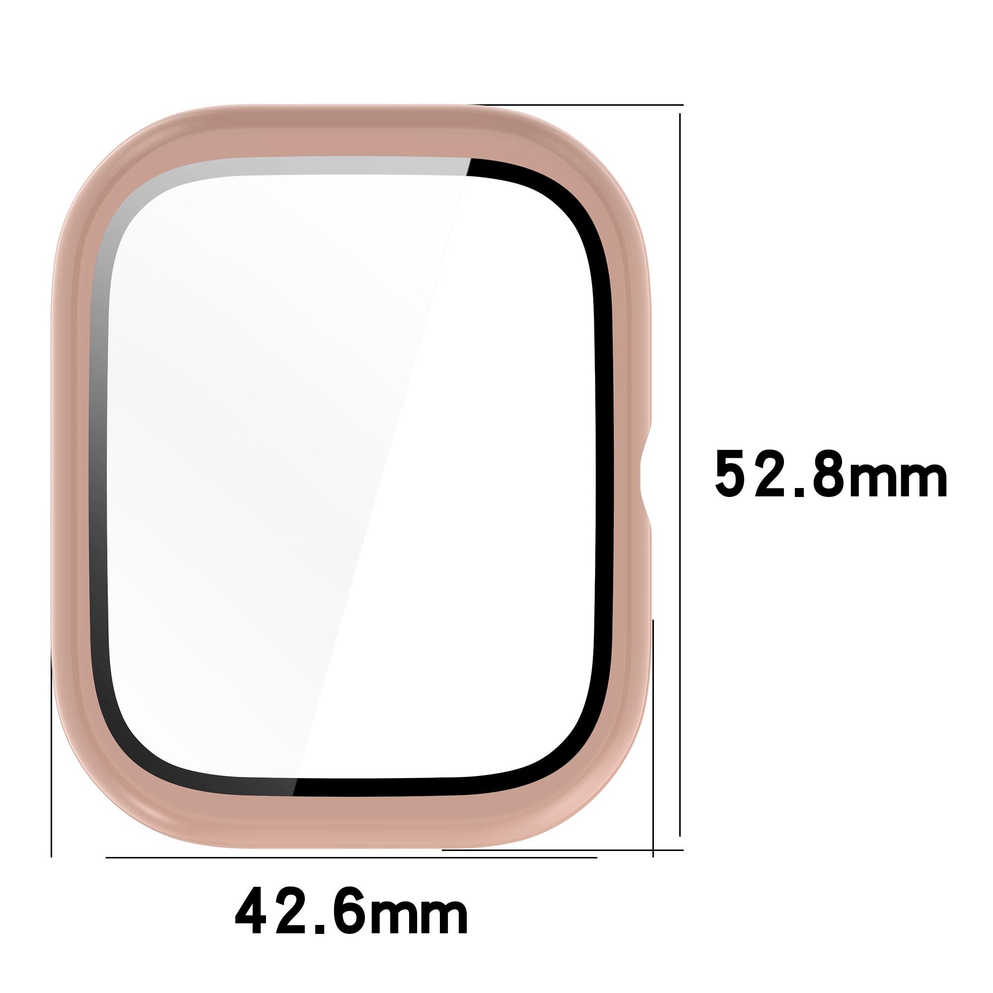 For Honor Choice Haylou Watch Protective Case PC Cover with Tempered Glass Screen Film - Beige