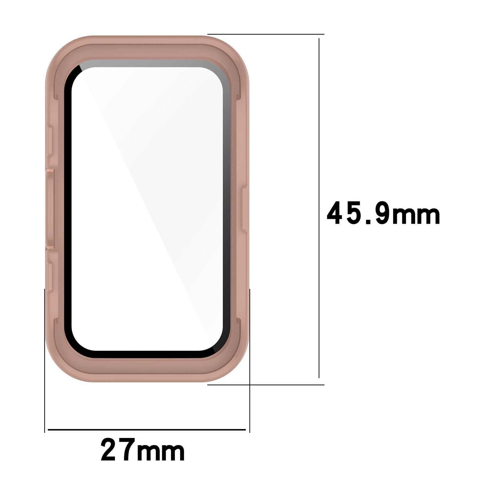 For Huawei Band 8 / 8 NFC / 9 / 9 NFC Hard PC Watch Cover with Tempered Glass Watch Screen Film - Pink