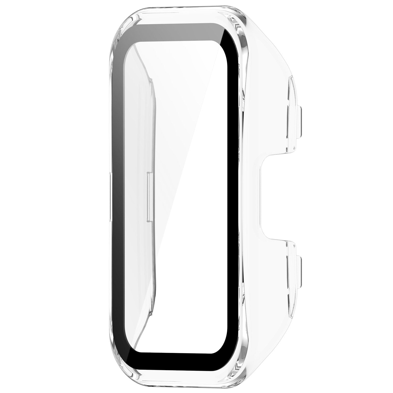 For Huawei Band 8 / 8 NFC / 9 / 9 NFC Hard PC Watch Cover with Tempered Glass Watch Screen Film - Transparent White