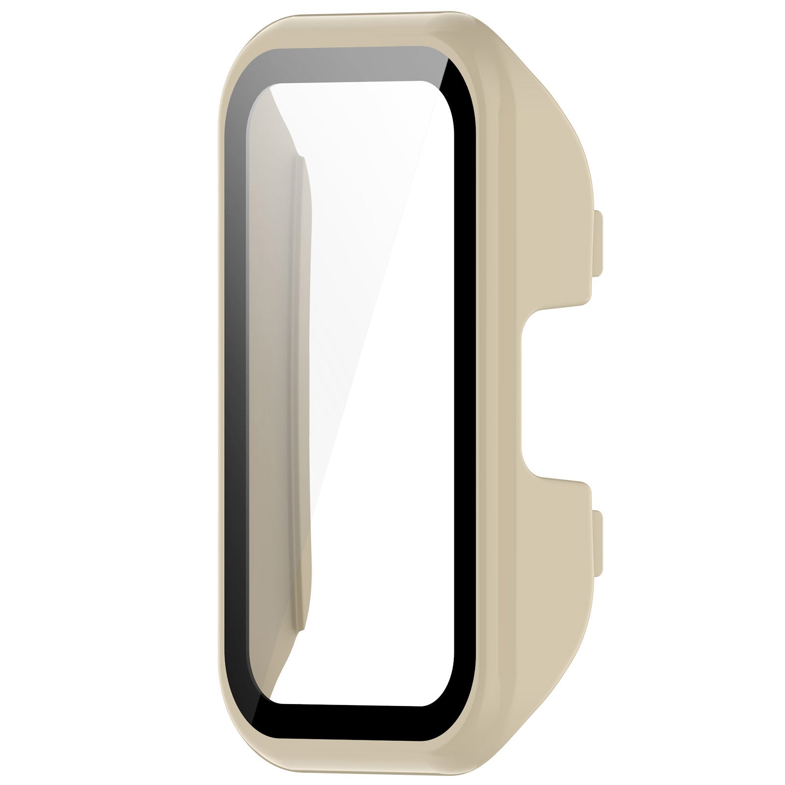 For Huawei Band 8 / 8 NFC / 9 / 9 NFC Hard PC Watch Cover with Tempered Glass Watch Screen Film - Beige