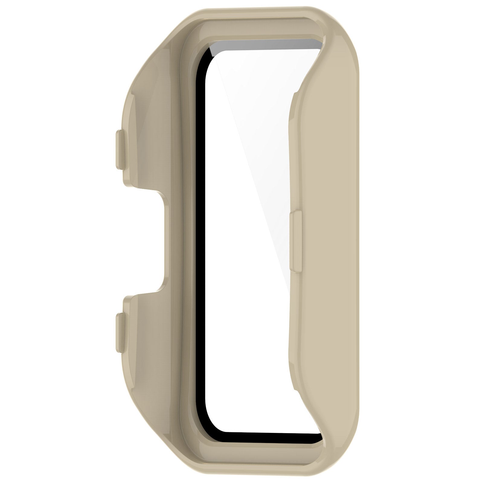 For Huawei Band 8 / 8 NFC / 9 / 9 NFC Hard PC Watch Cover with Tempered Glass Watch Screen Film - Beige