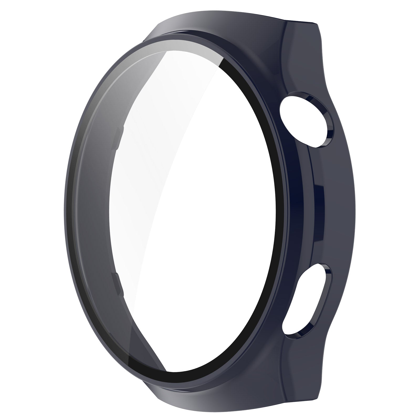For Huawei Watch 4 Pro Case PC Cover with Curved Tempered Glass Screen Protector - Dark Blue
