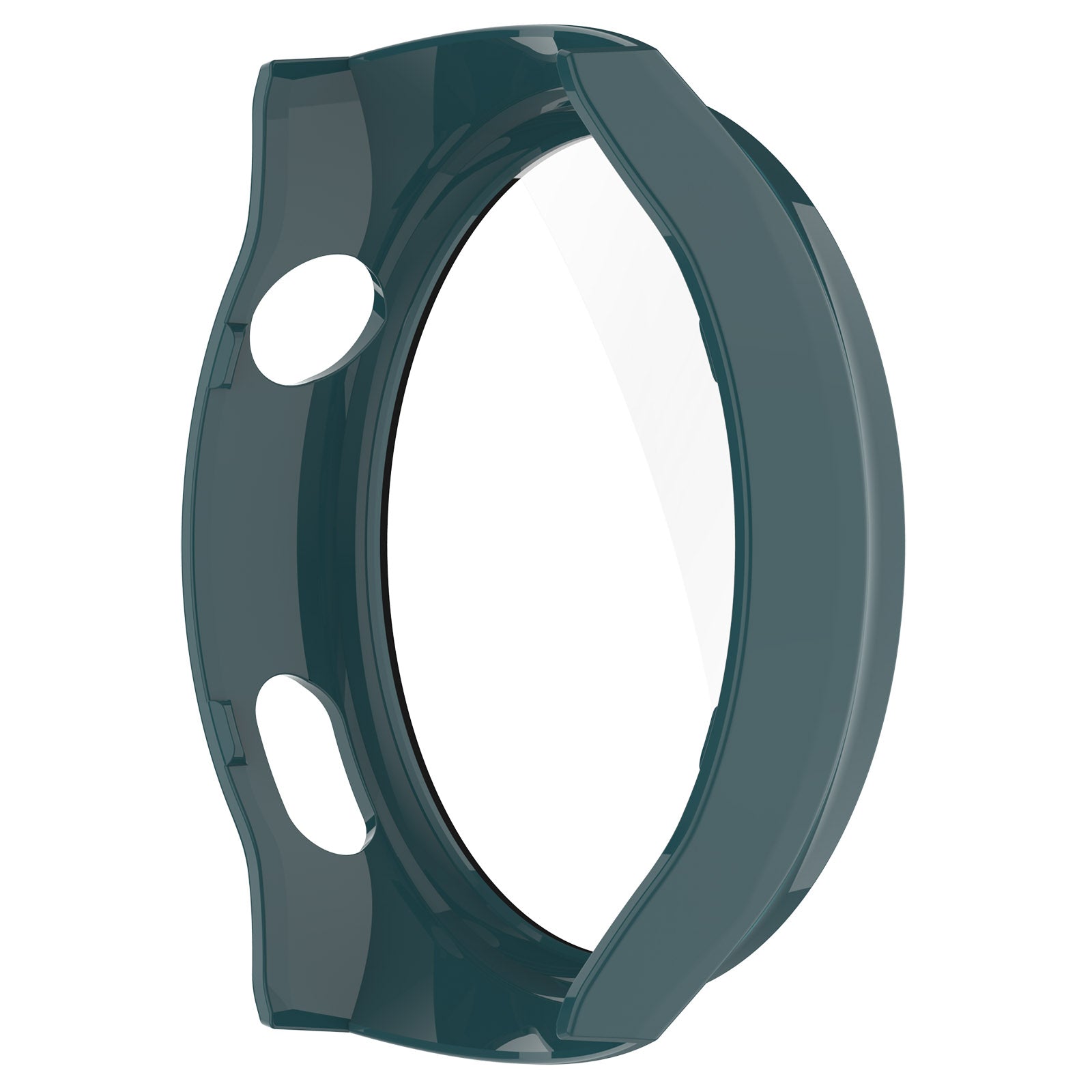 For Huawei Watch 4 Pro Case PC Cover with Curved Tempered Glass Screen Protector - Green