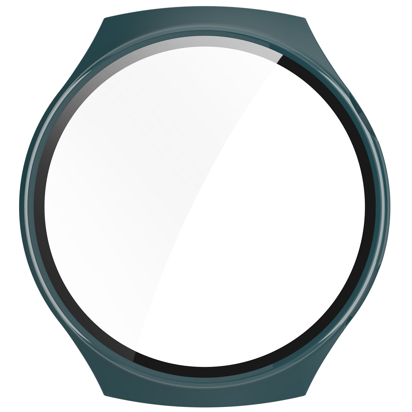 For Huawei Watch 4 Pro Case PC Cover with Curved Tempered Glass Screen Protector - Green