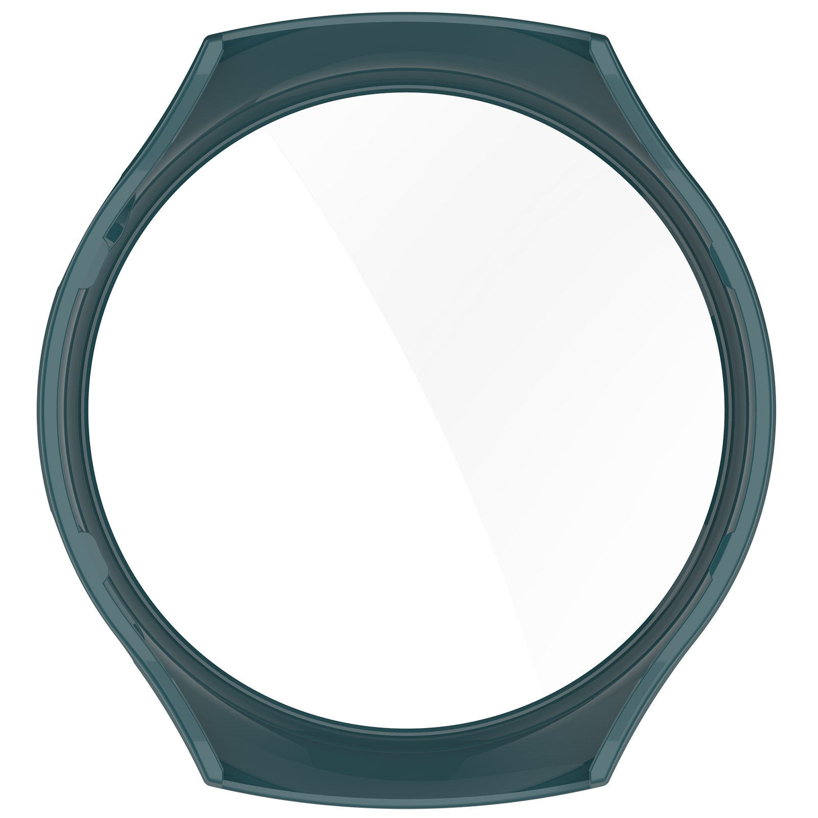For Huawei Watch 4 Pro Case PC Cover with Curved Tempered Glass Screen Protector - Green
