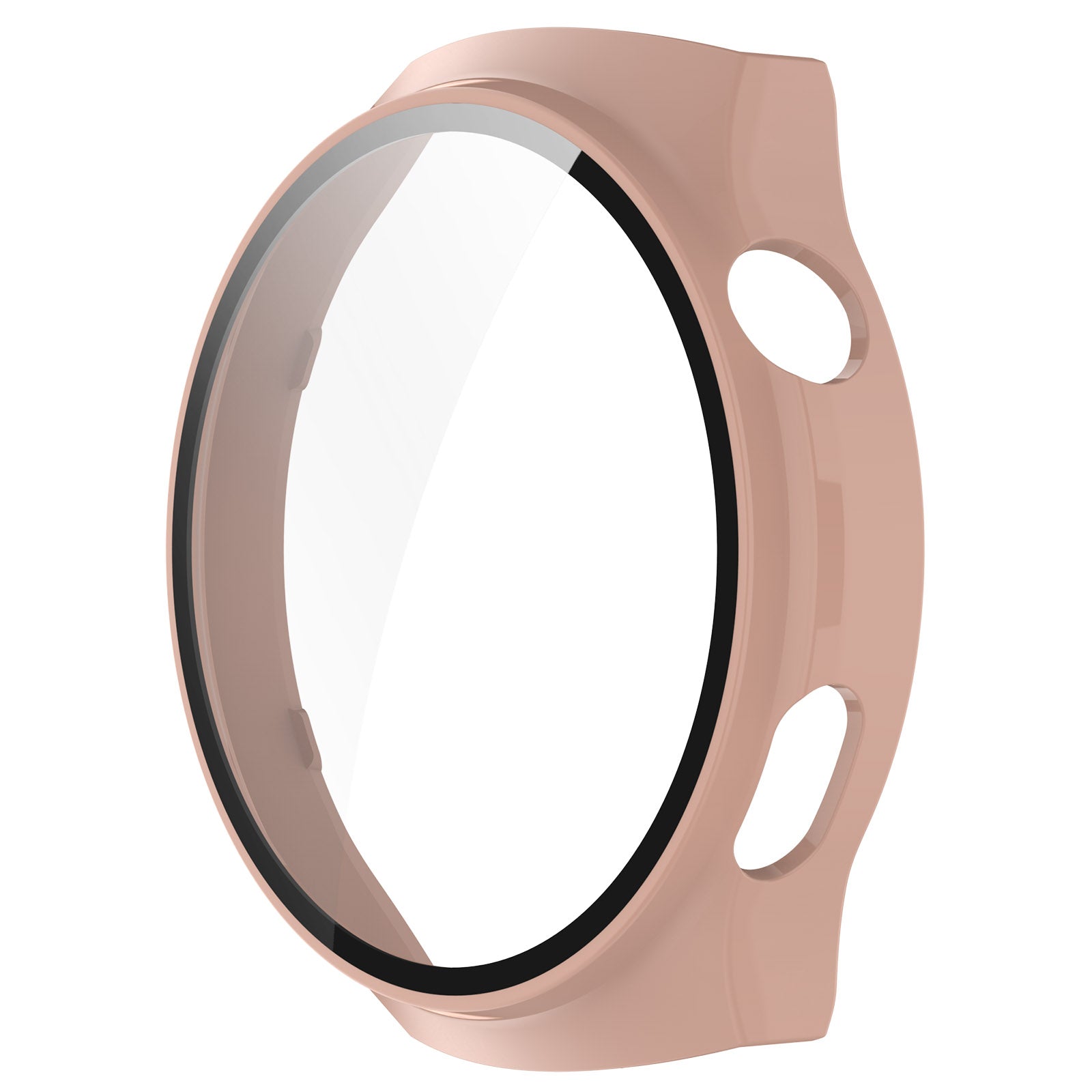 For Huawei Watch 4 Pro Case PC Cover with Curved Tempered Glass Screen Protector - Pink