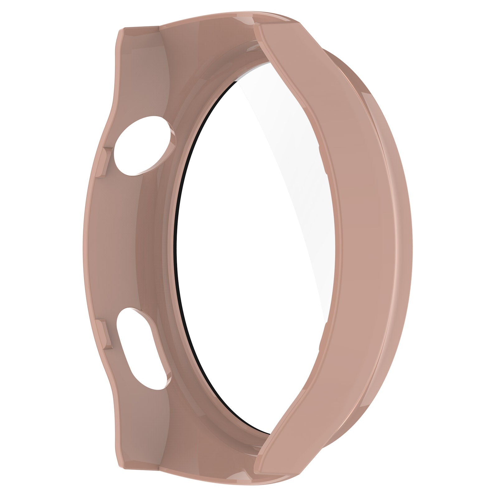 For Huawei Watch 4 Pro Case PC Cover with Curved Tempered Glass Screen Protector - Pink