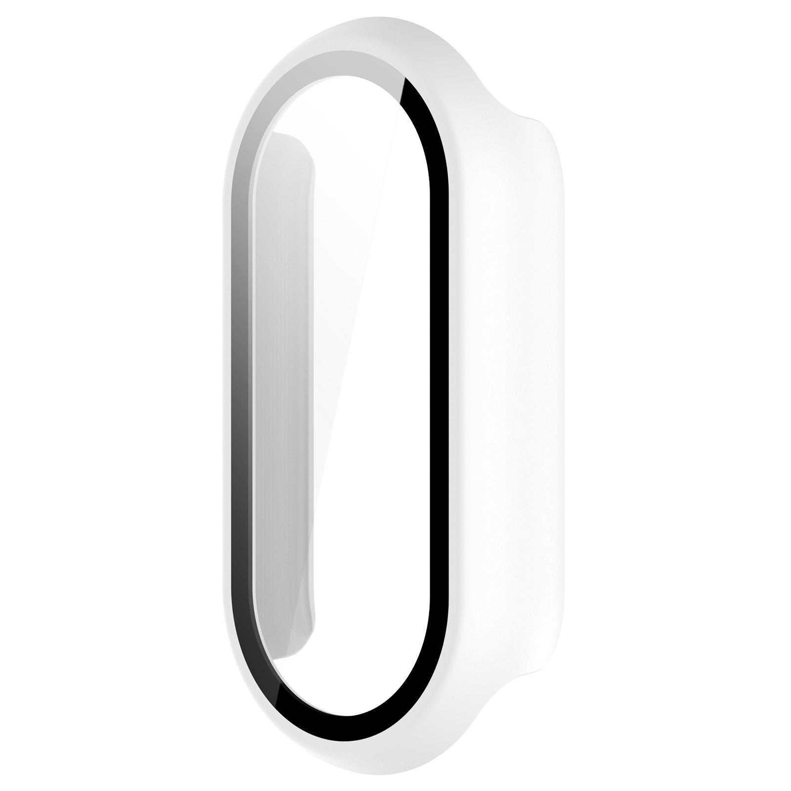 For Xiaomi Mi Band 8 / 8 NFC PC Case+Glossy Style Tempered Glass Screen Protector - Beige