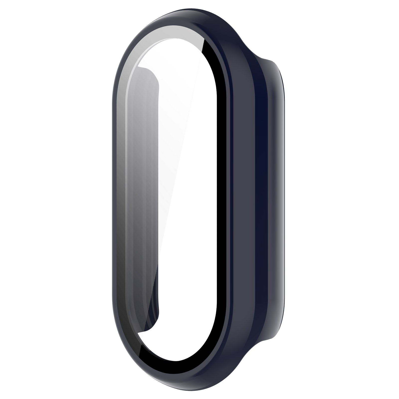 For Xiaomi Mi Band 8 / 8 NFC PC Case+Glossy Style Tempered Glass Screen Protector - Dark Blue