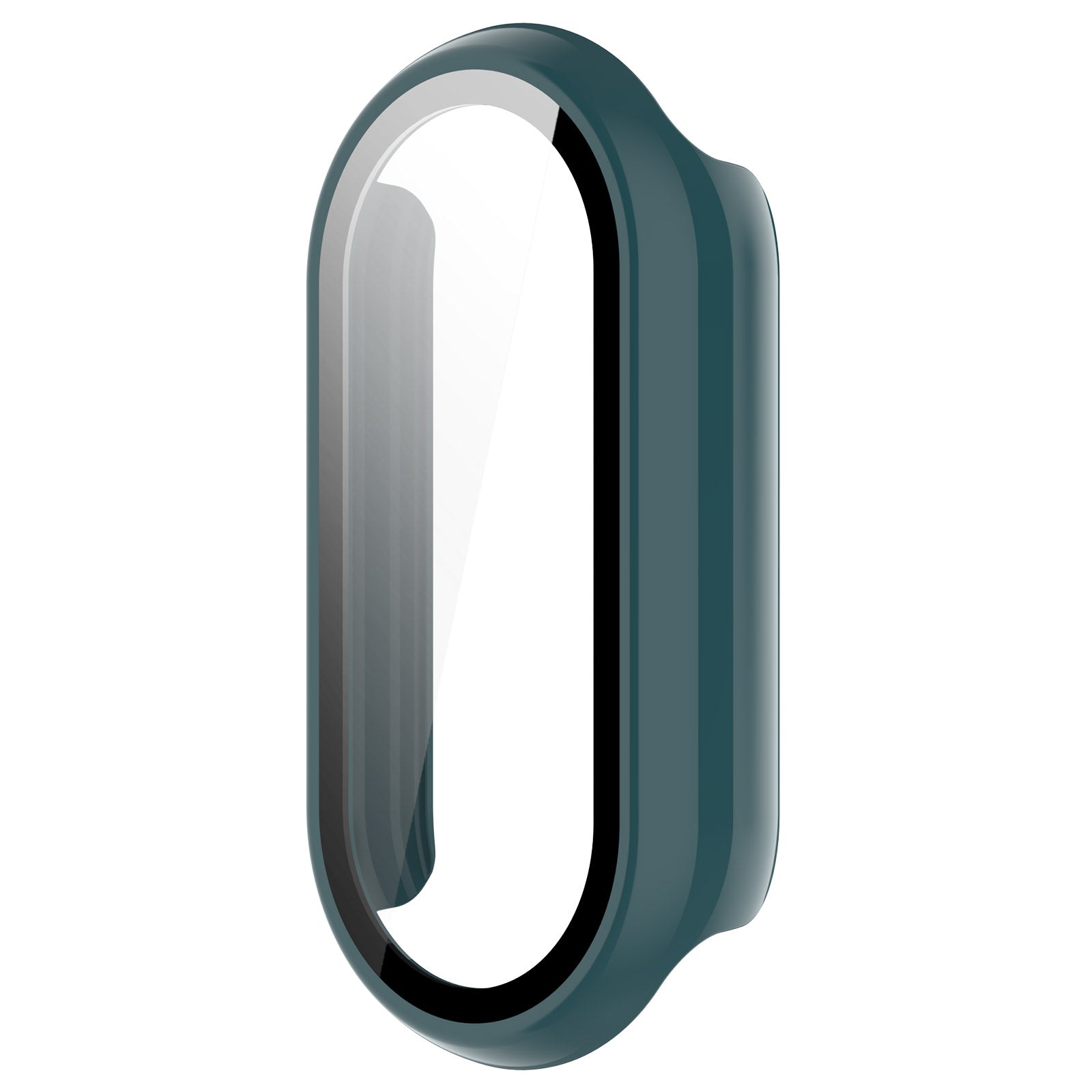 For Xiaomi Mi Band 8 / 8 NFC PC Case+Glossy Style Tempered Glass Screen Protector - Green
