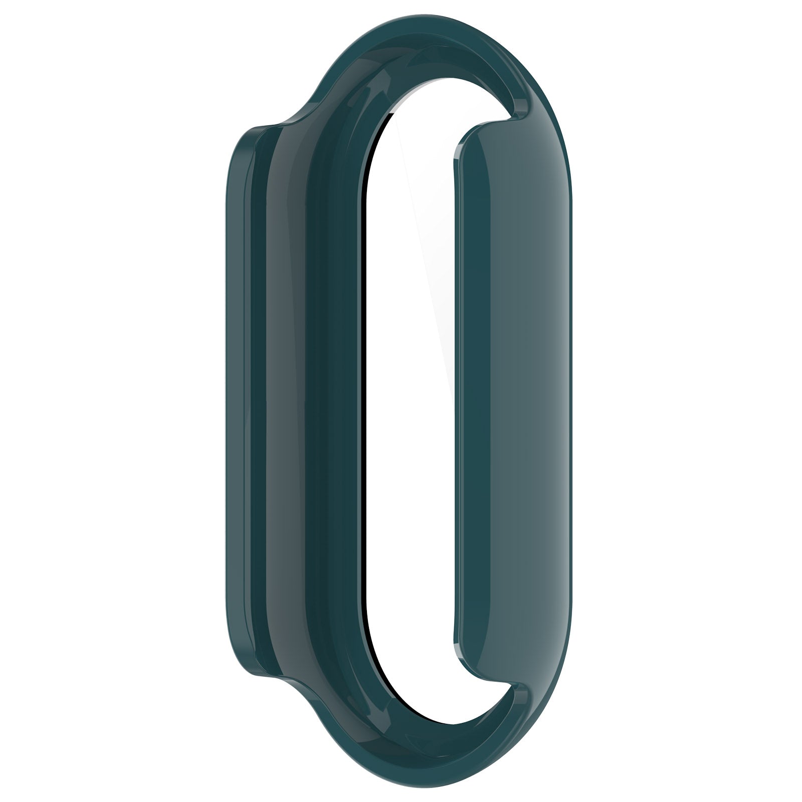 For Xiaomi Mi Band 8 / 8 NFC PC Case+Glossy Style Tempered Glass Screen Protector - Green