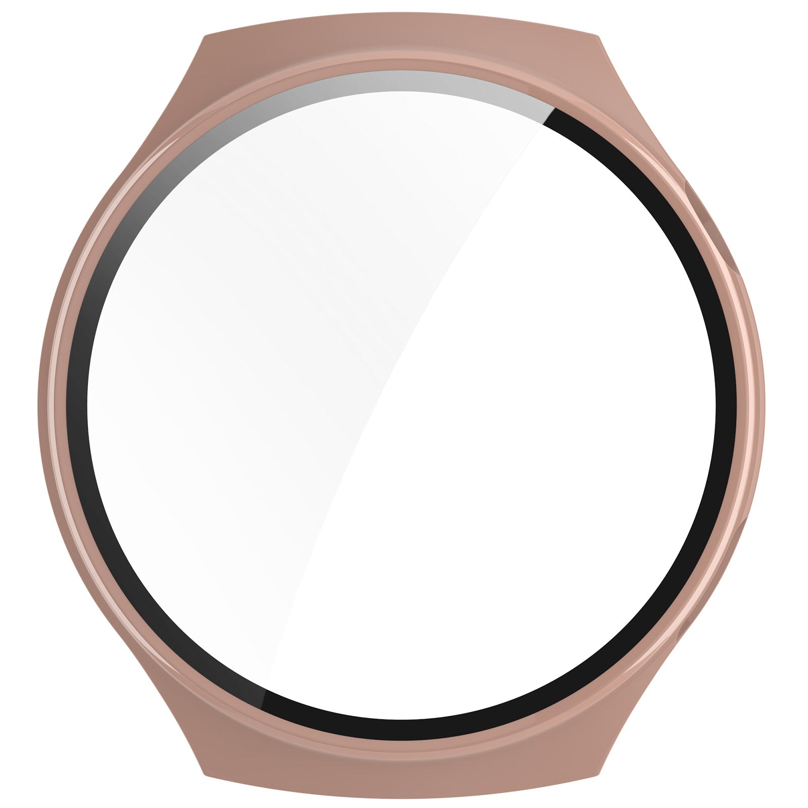 For Huawei Watch 4 Pro Hard PC Watch Case with Built-in Tempered Glass Screen Film - Pink