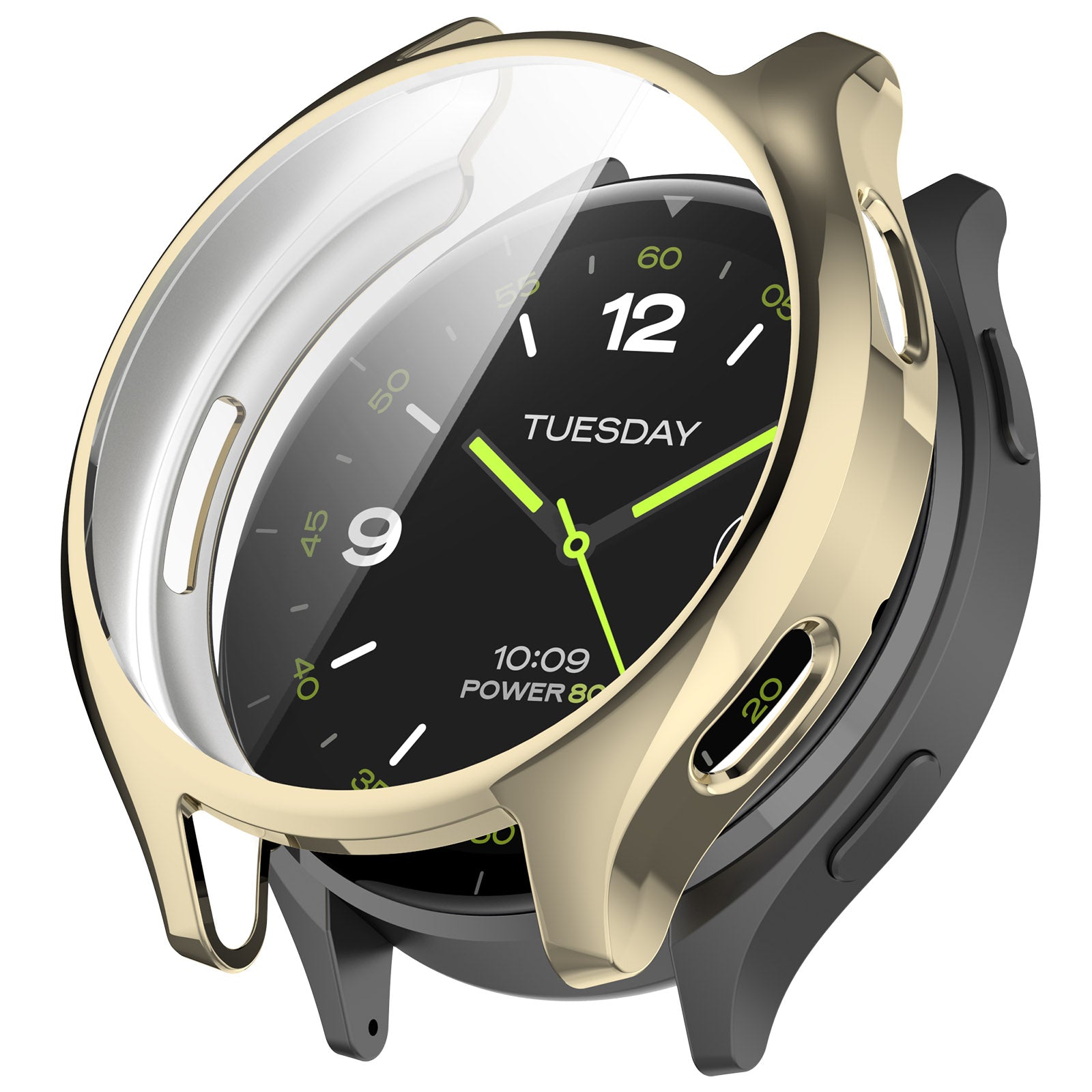 For Xiaomi Watch 2 Electroplated TPU Watch Case Full Coverage Protective Cover - Gold